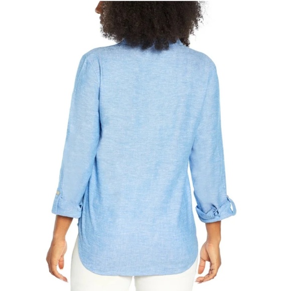 Orvis Women’s Blue Button Front Casual Shirt - Picture 2 of 7